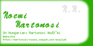 noemi martonosi business card